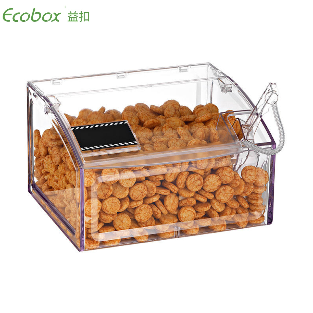 SL-01 8L Scoop bin Supermarket Crystal Clear Candy Box,Plastic Candy Bin,Plastic Candy Scoop Bin for bulk foods