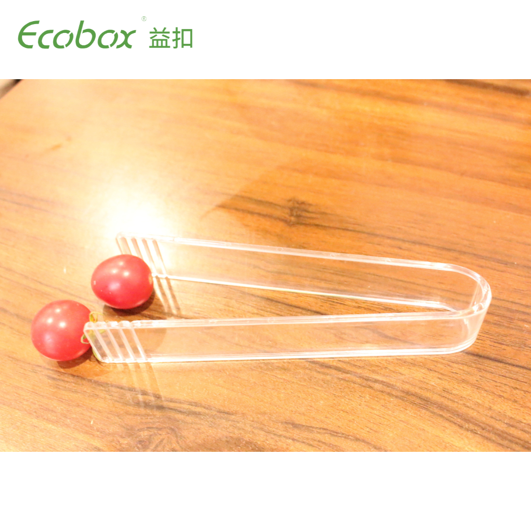 XCP-002 Ecobox Plastic Transparent Color Food Tongs Candy Plastic Pliers 