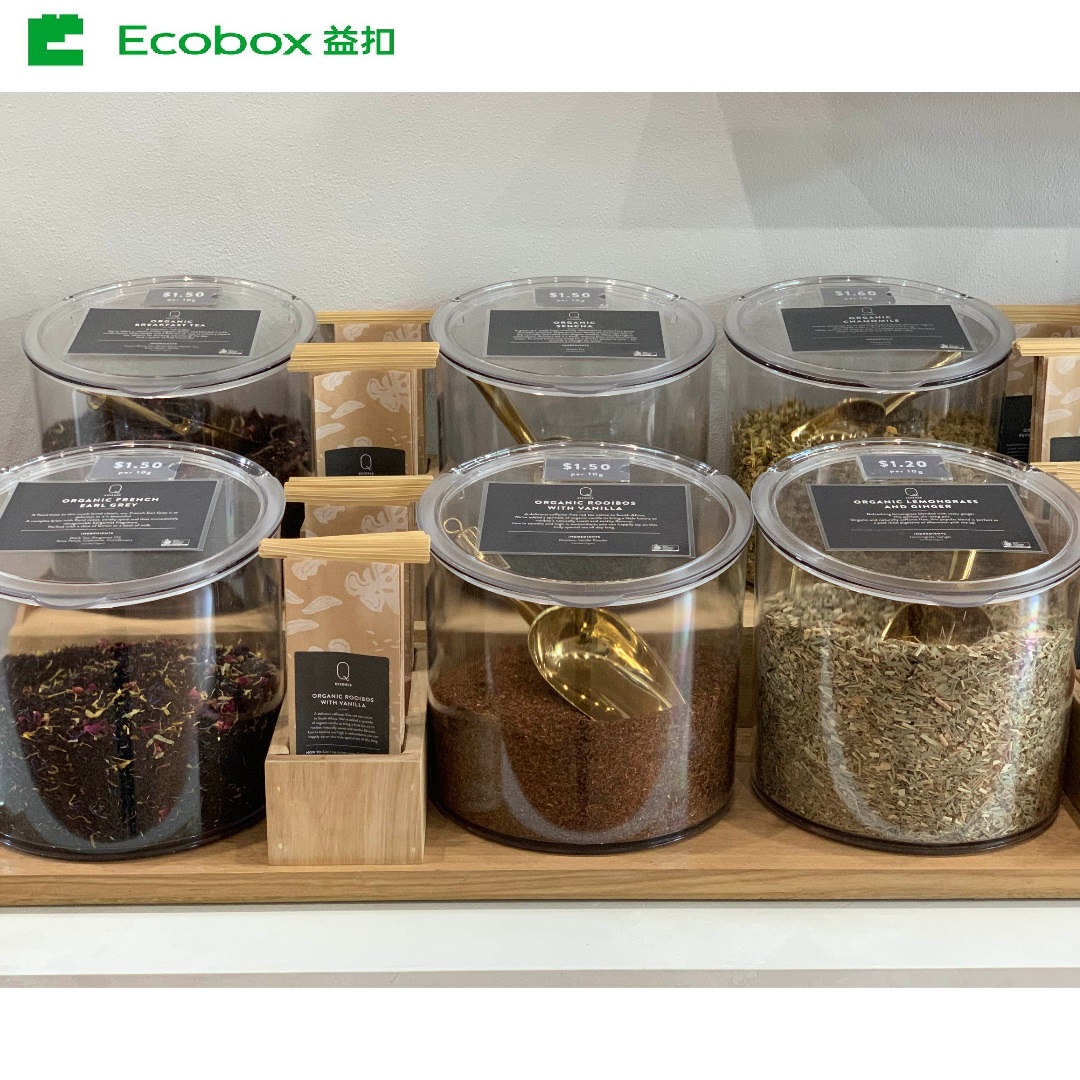 MY-02 8L Scoop bin Wholesale bulk food bins Clear Plastic Candy Dispenser Plastic Bulk Food Container with scoop
