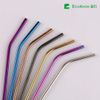 SSDS - 2 ECOBOX Reusable Stainless Steel Ecofriendly Milk Tea Straw Drinking Straws 