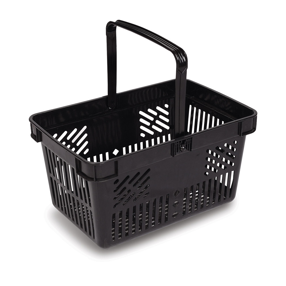 ECOBOX JS-SBT03 28L handle basket High Quality custom color insulated HDPP plastic shopping basket
