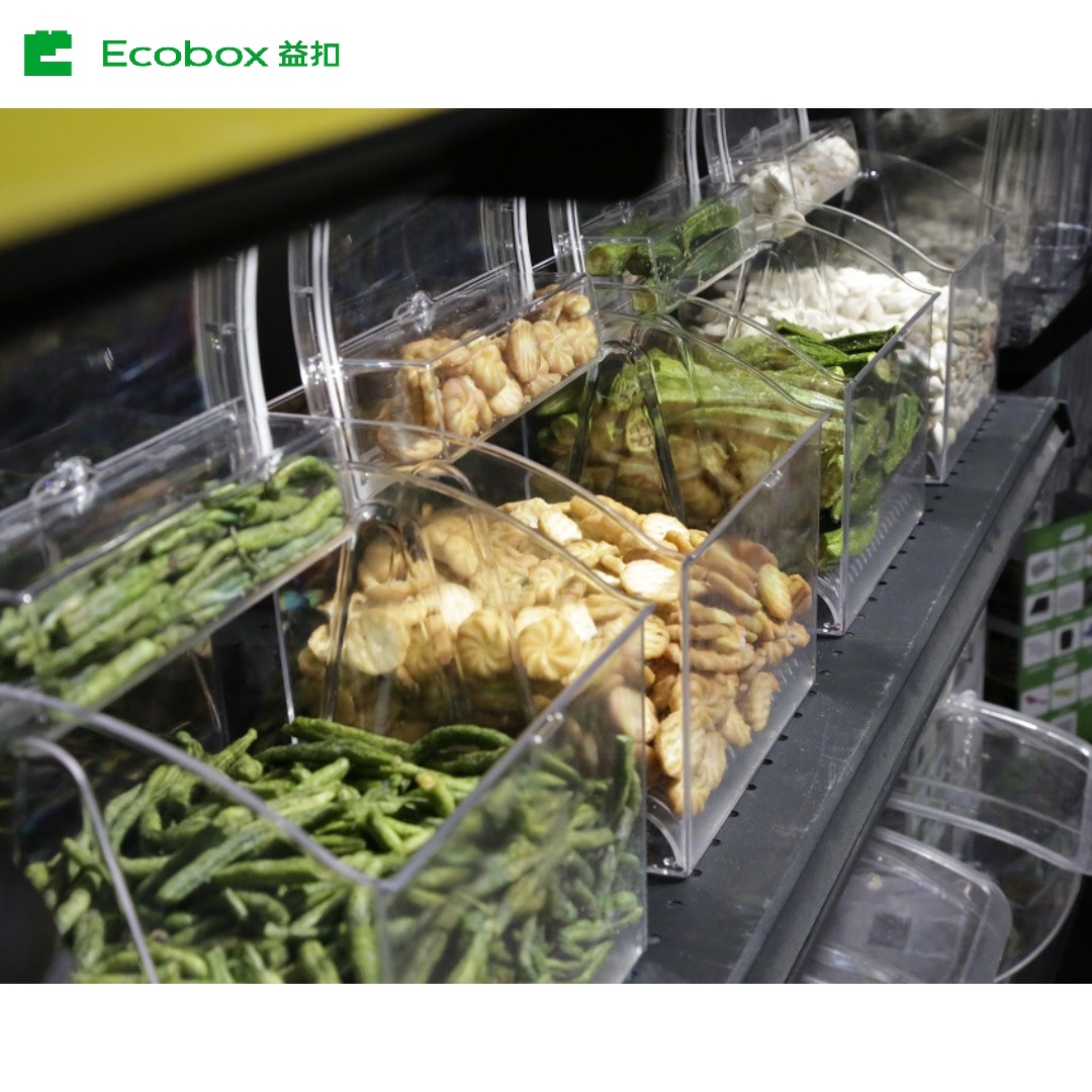 MF-01 4L Scoop bin Ecobox BPA FREE bulk candy nuts seeds powder bulk food storage bins for supermarket