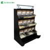 EK-026-9 Supermarket rack Ecobox candy cereal nuts organic gravity bin dispenser metal candy shelf display racks for supermarket