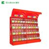 EK-026-7 Supermarket rack Ecobox candy cereal nuts organic gravity bin dispenser metal candy shelf display racks for supermarket