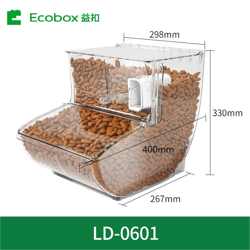 LD-0601 Scoop bin Ecobox New product bulk food scoop bin bulk candy sweet nuts food bin container for supermarket or zero waste shop