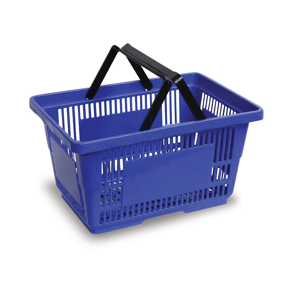 ECOBOX JS-SBT04 23L handle basket Wholesale high quality plastic supermarket shopping basket