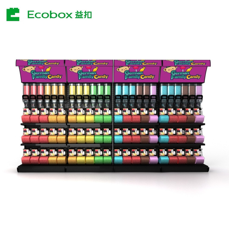 EK-026-4 Supermarket equipments Metal Display Hot Selling Manufacturer Grocery Gondola Store Display Rack Supermarket Shelving