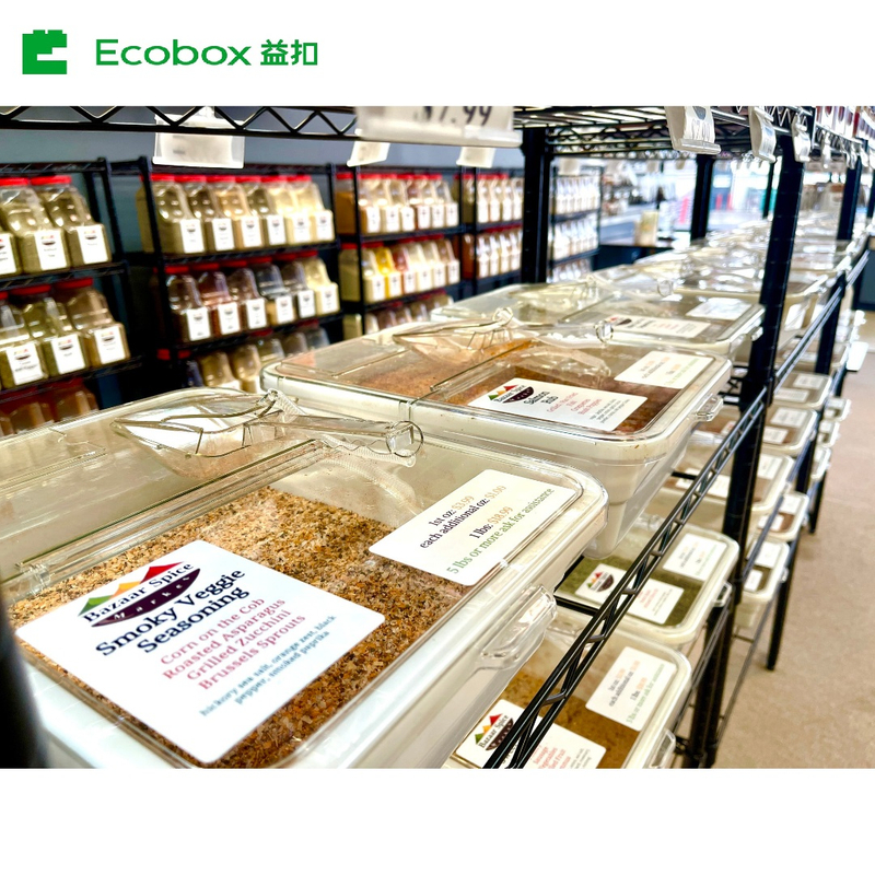 SPH-036 10L Scoop bin Ecobox hot selling in Australia white bulk candy sweet nuts food bin container