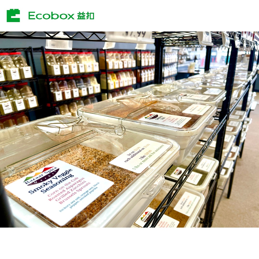 SPH-036 10L Scoop bin Ecobox hot selling in Australia white bulk candy sweet nuts food bin container