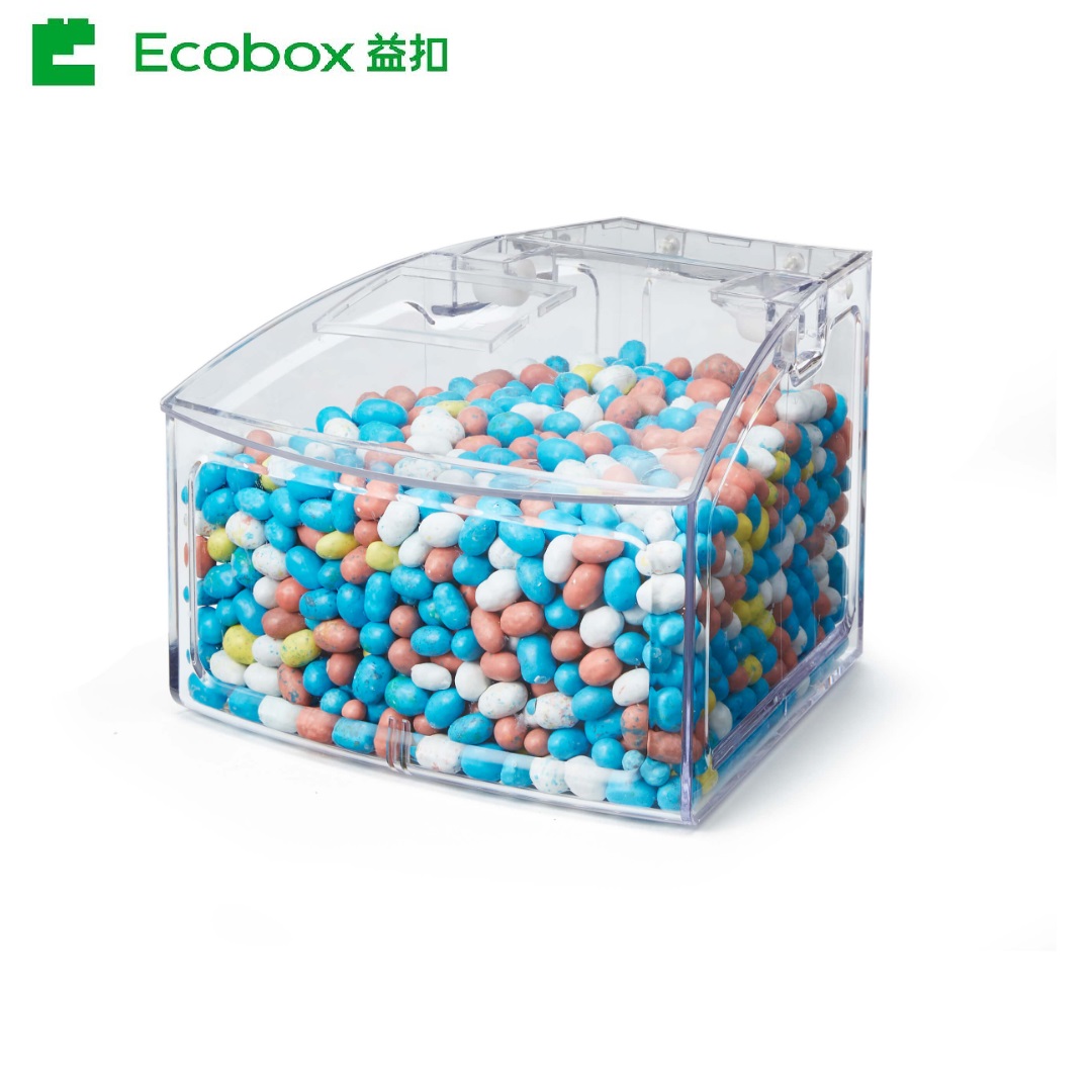 SL-02 Scoop bin Popular plastic pick and mix candy bin arrive-airtight bulk candy bin for zero waste shop