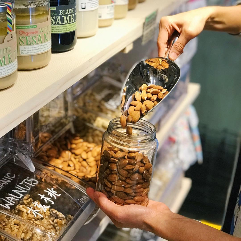 LD-02 Scoop bin Ecobox hot selling bulk candy sweet nuts food bin container for supermarket or zero waste shop