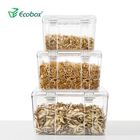 ECOBOX 8709 Airtight Food Storage Container Rectangle Candy Plastic Storage Box 