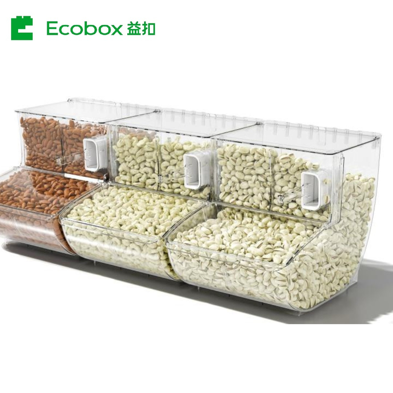 LD-0601 Scoop bin Ecobox New product bulk food scoop bin bulk candy sweet nuts food bin container for supermarket or zero waste shop