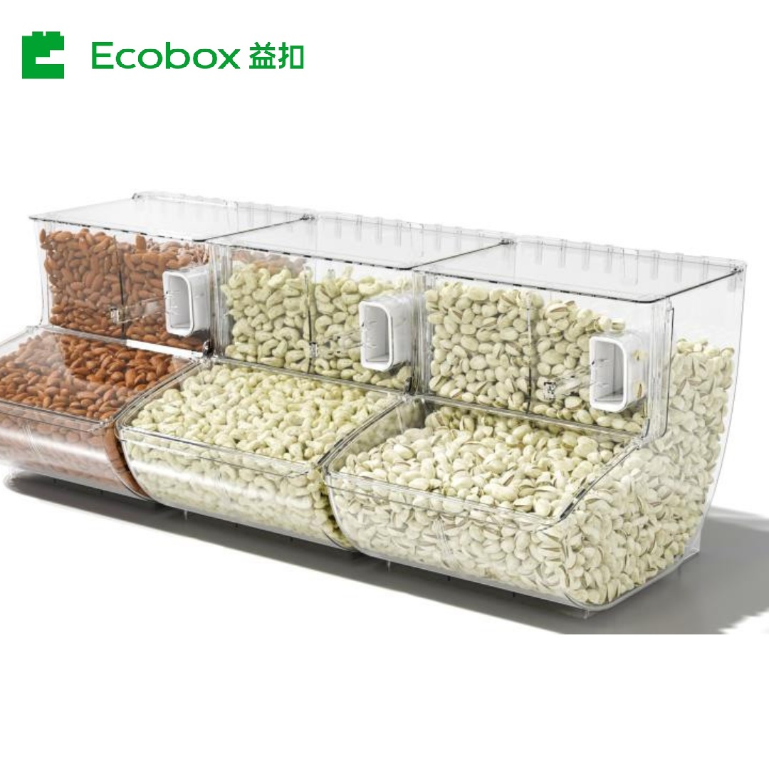 LD-0601 Scoop bin Ecobox New product bulk food scoop bin bulk candy sweet nuts food bin container for supermarket or zero waste shop