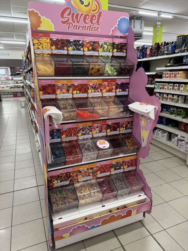 LD-07 2026 Factory New Product Candy Containers Grocery Store Equipment Candy Storage Bins Plastic Containers Transparent Candy Bins
