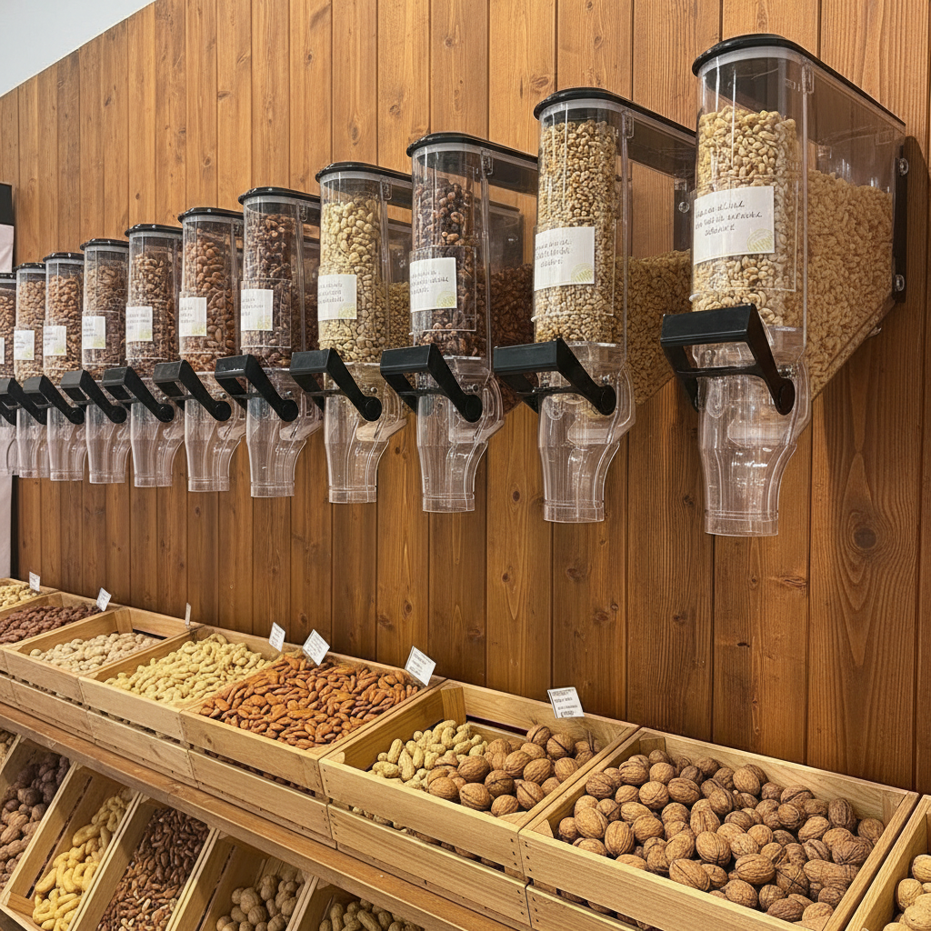 ZT-04 6L Ecobox Factory Supply Wholesale Candy Dispenser Bulk Food Gravity Bin Grain Dispenser for Chain Supermarket