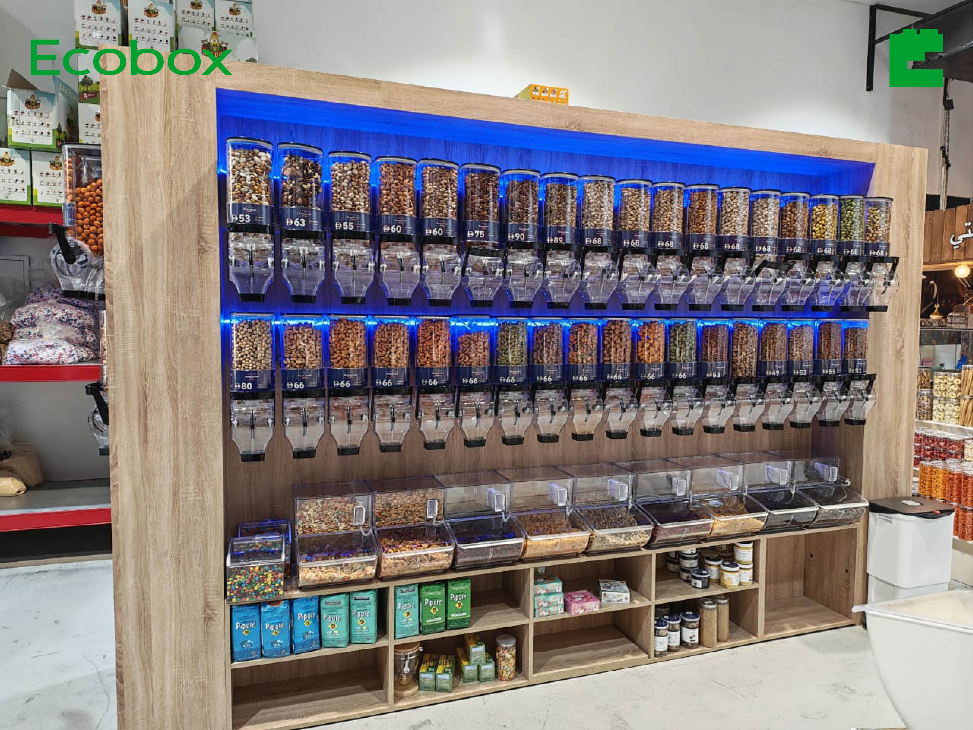 Ecobox LD-06 Scoop bin New product bulk food scoop bin bulk candy sweet nuts food bin container for supermarket 